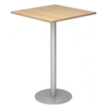 BISTRO H88Q S - System Konferenztisch 80 x 80 Eiche Silber