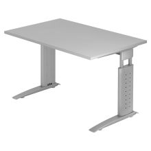 UNDA 12 S | Schreibtisch - 120 x 80 Grau/Silber höhenverstellbar