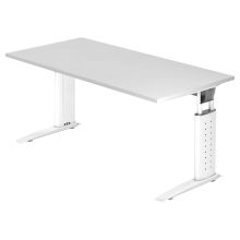 UNDA 16 W | Schreibtisch - 160 x 80 höhenverstellbar Weiß/Weiß
