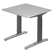 XTRA XB 8 GC | Schreibtisch - Grau 80 x 80 höhenverstellbar