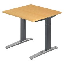 XTRA XB 8 GC | Schreibtisch - Buche 80 x 80 höhenverstellbar