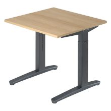 XTRA XB 8 GG | Schreibtisch - 80 x 80 Eiche höhenverstellbar
