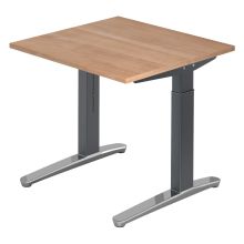 XTRA XB 8 GC | Schreibtisch - Nussbaum 80 x 80 höhenverstellbar