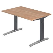 XTRA XB 12 GC | Schreibtisch - 120 x 80 Nussbaum höhenverstellbar