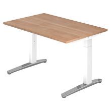 XTRA XB 12 WC | Schreibtisch - 120 x 80 Nussbaum höhenverstellbar
