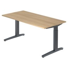 XTRA XB 16 GG | Schreibtisch - 160 x 80 Eiche höhenverstellbar