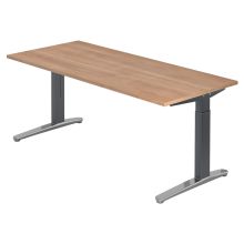 XTRA XB 19 GC | Schreibtisch - 180 x 80 Nussbaum höhenverstellbar