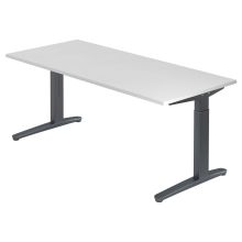 XTRA XB 19 GG | Schreibtisch - Weiß 180 x 80 höhenverstellbar
