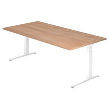XTRA XB 2E WW | Schreibtisch - 200 x 100 Nussbaum höhenverstellbar
