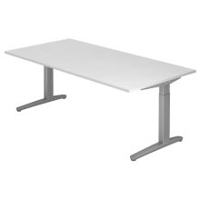 XTRA XB 2E SS | Schreibtisch - Weiß 200 x 100 höhenverstellbar