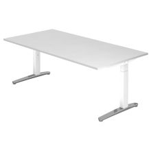 XTRA XB 2E WC | Schreibtisch - Weiß 200 x 100 höhenverstellbar