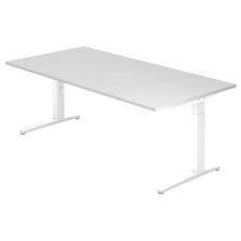 XTRA XB 2E WW | Schreibtisch - Weiß 200 x 100 höhenverstellbar