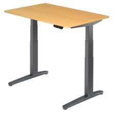 XBHM 12 GG | Schreibtisch - Buche 120 x 80 elektrisch höhenverstellbar