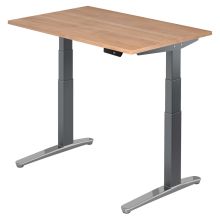 XBHM 12 GC | Schreibtisch - 120 x 80 Nussbaum elektrisch höhenverstellbar