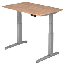 XBHM 12 SS | Schreibtisch - 120 x 80 Nussbaum elektrisch höhenverstellbar