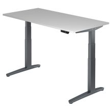 XBHM 16 GG | Schreibtisch - Grau 160 x 80 elektrisch höhenverstellbar