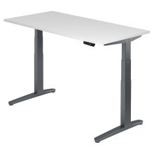 XBHM 16 GG | Schreibtisch - Weiß 160 x 80 elektrisch höhenverstellbar