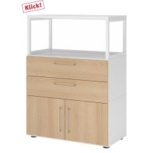 FlexWall | 3 OH | Türen + Schübe + Rahmen | mit Stellfüßen