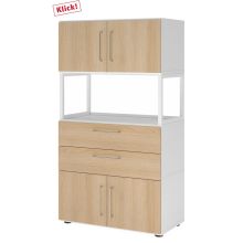 FlexWall | 4 OH | 2 x Türen + Schübe + Rahmen | mit Stellfüßen